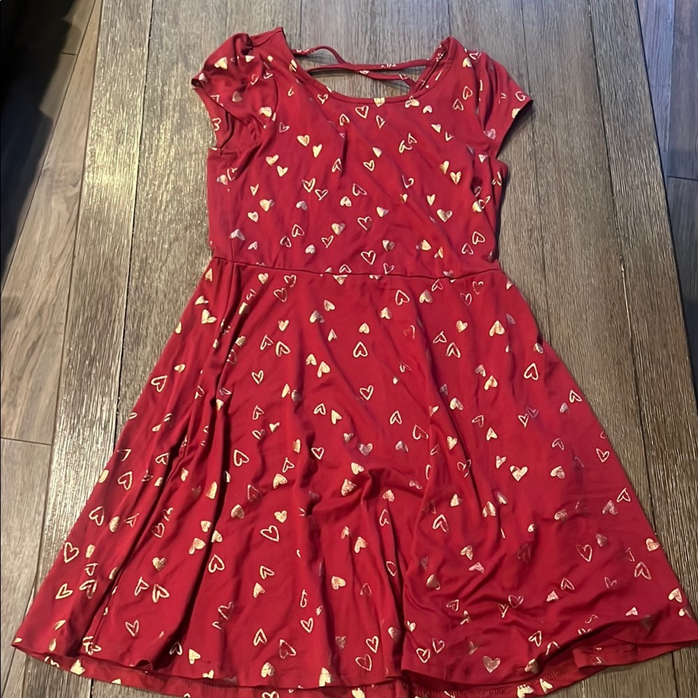 Epic Threads Red Heart Pattern Kids Dress